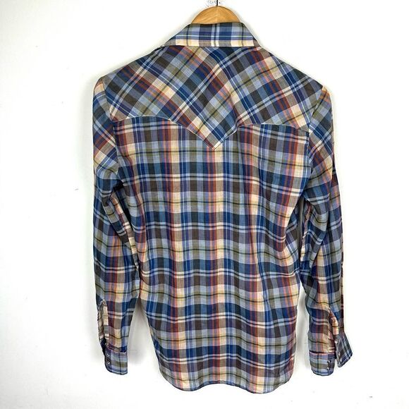 Levi’s Big E VTG Plaid Pearl Snap Shirt Women’s S Read - Picture 6 of 8